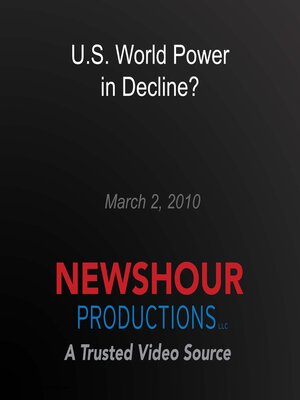 cover image of U.S. World Power in Decline?